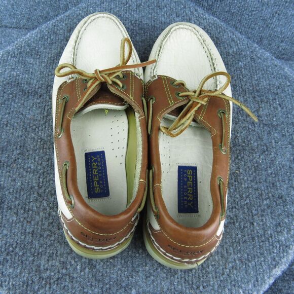SPERRY Women Boat Shoe Brown Leather Lace Up Size 8.5 Medium - Picture 6 of 10